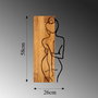 Wallity MA-294 Accesorio de Pared Decorativo de Madera y Metal Nogal y Negro